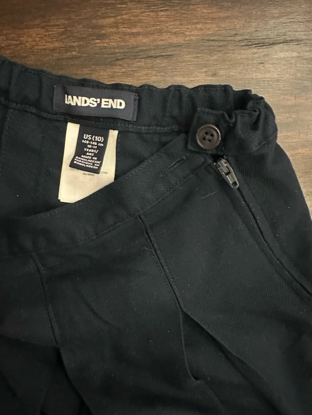 Lands' End Navy girls uniform skirt